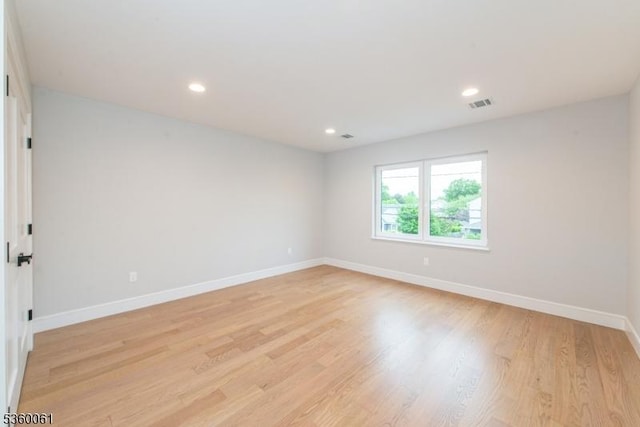 56B Jefferson Ave, Emerson Boro, NJ 07630 - empty room with baseboards, light wood-type flooring, and recessed lighting