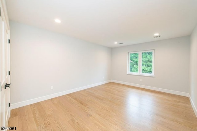 56B Jefferson Ave, Emerson Boro, NJ 07630 - empty room featuring recessed lighting, baseboards, and light wood-style floors