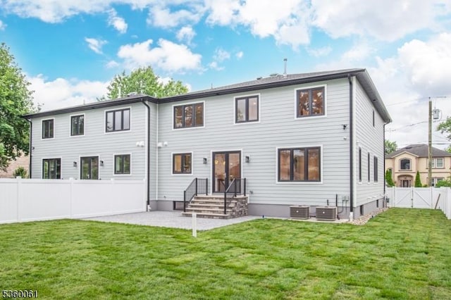 56B Jefferson Ave, Emerson Boro, NJ 07630 - back of house featuring cooling unit, a patio, and a gate