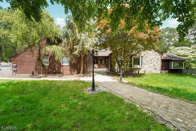 26 Danville Mountain Rd, Liberty Twp, NJ 07838 - log-style house featuring a front yard