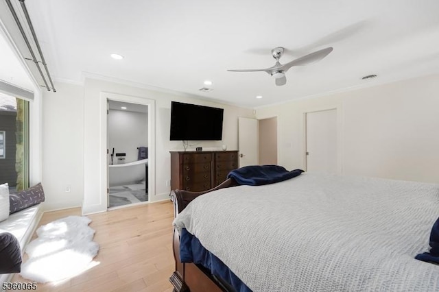 26 Danville Mountain Rd, Liberty Twp, NJ 07838 - bedroom with light wood-style floors, recessed lighting, and ceiling fan