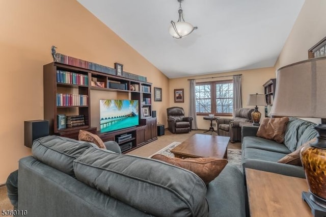 249 Good Springs Rd, Franklin Twp, NJ 08886 - living area with lofted ceiling and light colored carpet