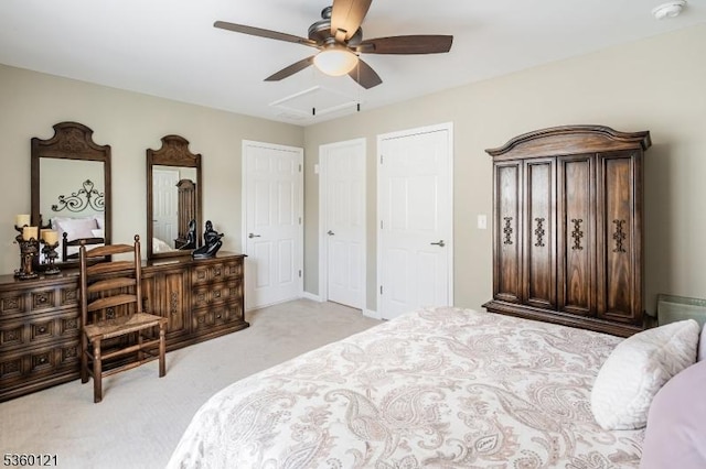 7 Bryant Ct, Franklin Twp, NJ 08873 - bedroom featuring light colored carpet and a ceiling fan