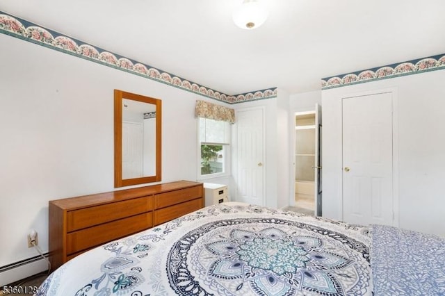 54 Pitman Rd, Parsippany-Troy Hills Twp, NJ 07054 - bedroom featuring baseboard heating and ensuite bathroom