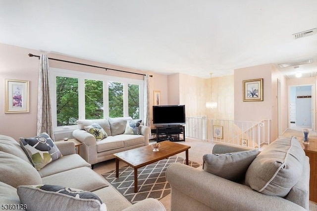 54 Pitman Rd, Parsippany-Troy Hills Twp, NJ 07054 - living room with attic access