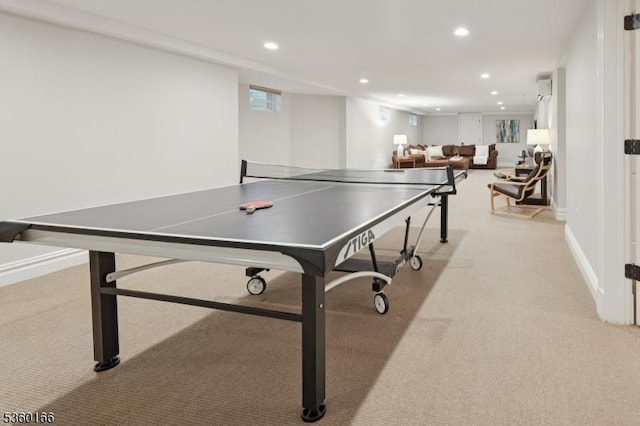 70 Falmouth St, Millburn Twp, NJ 07078 - rec room featuring light colored carpet and recessed lighting