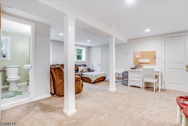4 Alfred Way, Hopatcong Boro, NJ 07843 - carpeted bedroom featuring ensuite bathroom and recessed lighting