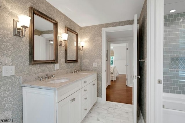 16 Sweetbriar Rd, Summit City, NJ 07901 - ensuite bathroom featuring double vanity and a tub