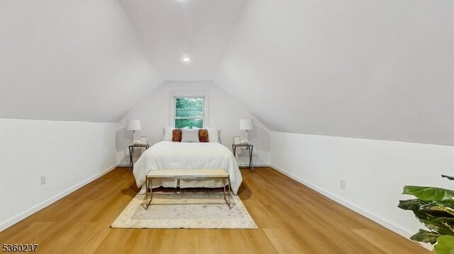 13 Prospect St, Metuchen Boro, NJ 08840 - bedroom featuring vaulted ceiling, wood finished floors, and baseboards