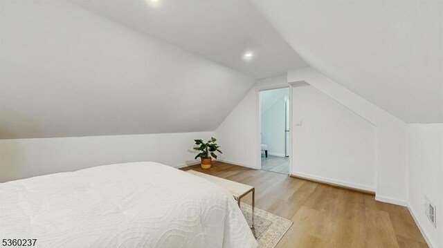 13 Prospect St, Metuchen Boro, NJ 08840 - bedroom featuring lofted ceiling, light wood-style floors, recessed lighting, and baseboards