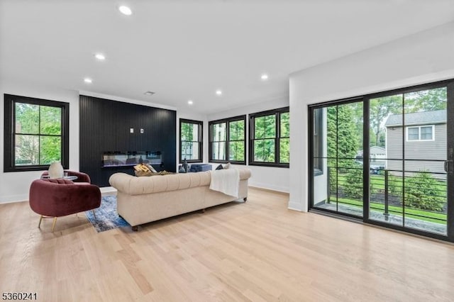 10 Wilson Ave, Wayne Twp, NJ 07470 - living area with light wood finished floors, baseboards, and recessed lighting