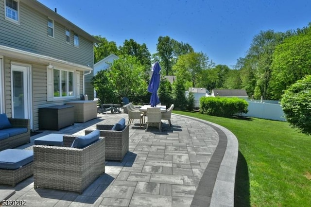 789 Charnwood Dr, Wyckoff Twp, NJ 07481 - view of patio featuring outdoor lounge area and outdoor dining space
