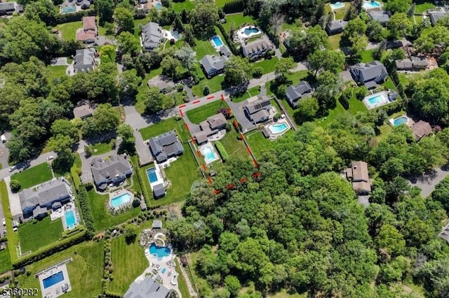 789 Charnwood Dr, Wyckoff Twp, NJ 07481 - aerial view of property and surrounding area featuring a pool area and nearby suburban area
