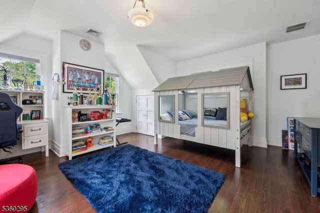 66 Fernwood Rd, Summit City, NJ 07901 - bedroom with lofted ceiling, multiple windows, and wood finished floors