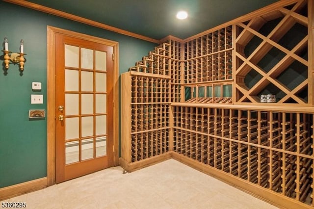66 Fernwood Rd, Summit City, NJ 07901 - wine area with crown molding