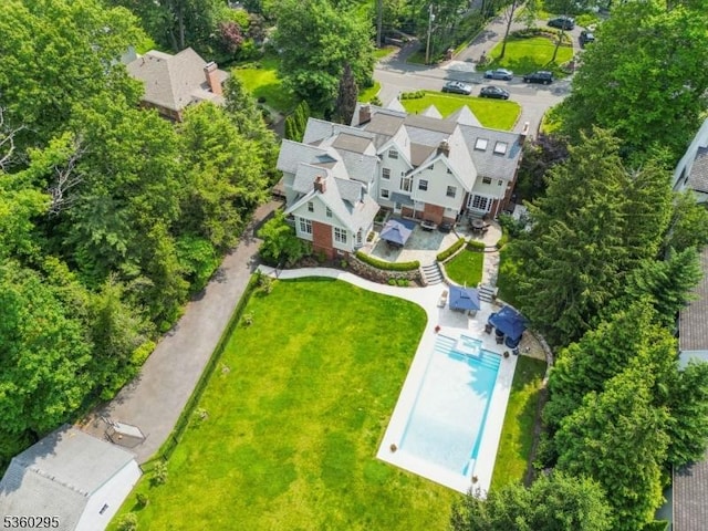 66 Fernwood Rd, Summit City, NJ 07901 - aerial view of a pool