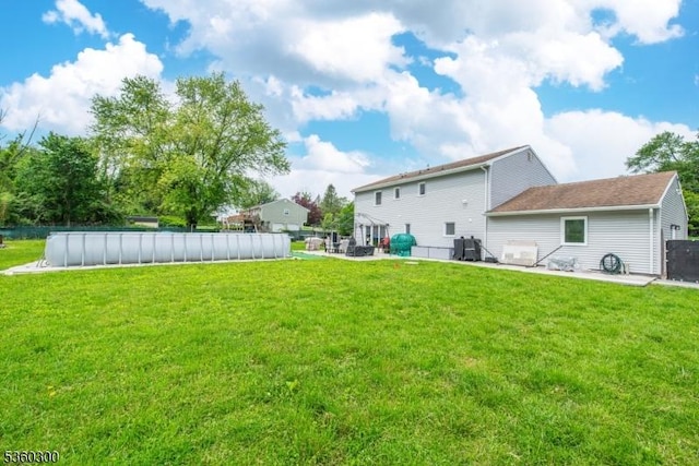 116 Wolfs Corner Rd, Green Twp, NJ 07860 - view of grassy yard with a patio and a swimming pool