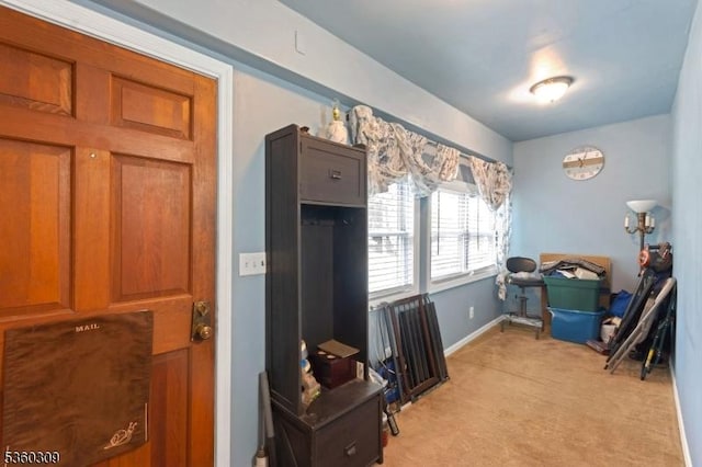 36 William St, West Orange Twp, NJ 07052 - interior space featuring light carpet and baseboards