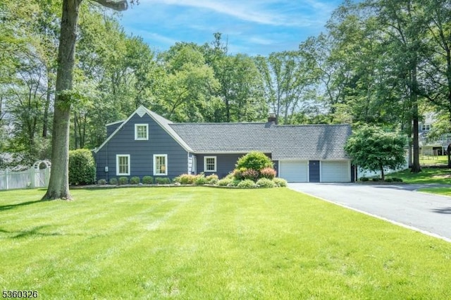 93 Cherry Ln, Bernards Twp, NJ 07920 - view of front of home with a chimney, a garage, and driveway