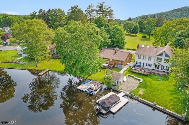 111 Lake Dr, Byram Twp, NJ 07874 - view of subject property with a nearby body of water and a forest