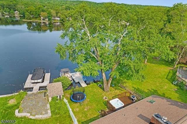111 Lake Dr, Byram Twp, NJ 07874 - aerial view of a forest and a nearby body of water