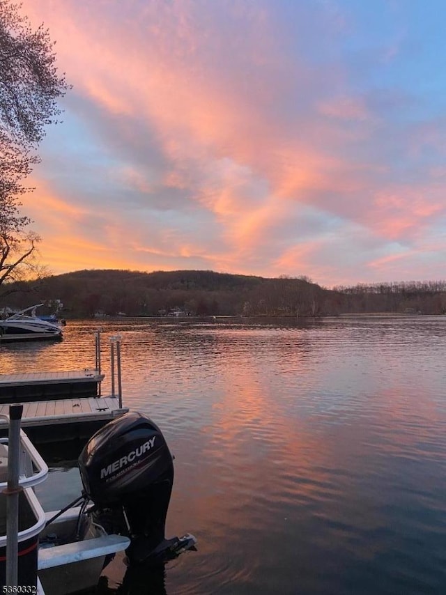 111 Lake Dr, Byram Twp, NJ 07874 - water view with a boat dock