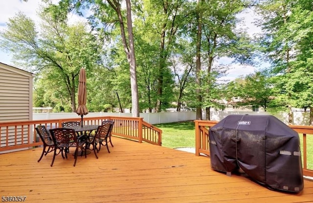 17 Druid Hill Dr, Parsippany-Troy Hills Twp, NJ 07054 - wooden deck featuring outdoor dining area and area for grilling