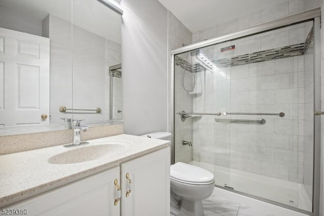 12 Hudson Dr, Bernards Twp, NJ 07920 - full bath with toilet, vanity, and a shower stall