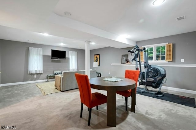 151 Hurd St, Mine Hill Twp, NJ 07803 - dining room featuring baseboards and carpet floors
