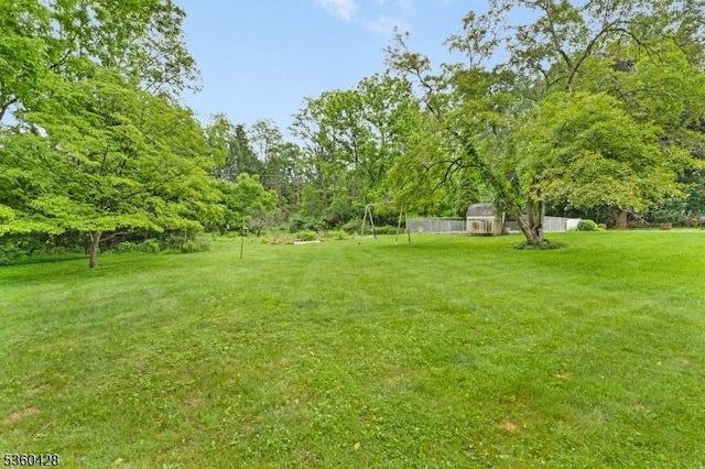 6 Evergreen Pl, Washington Twp, NJ 07840 - view of grassy yard with a barn and an outbuilding