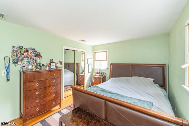 110 Shore Rd, Green Twp, NJ 07821 - bedroom with light wood-type flooring and a closet