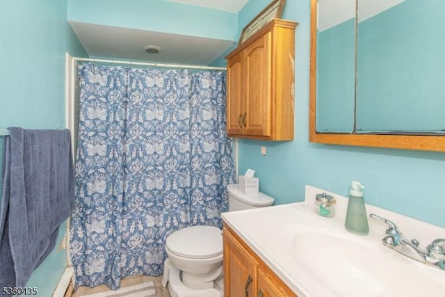 110 Shore Rd, Green Twp, NJ 07821 - full bathroom with toilet, vanity, and curtained shower