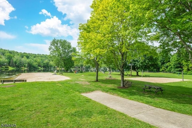 110 Shore Rd, Green Twp, NJ 07821 - view of community featuring volleyball court and a yard