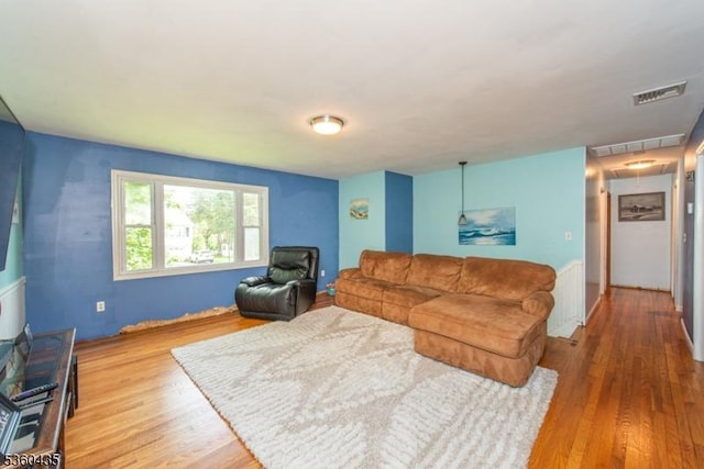 110 Shore Rd, Green Twp, NJ 07821 - living area featuring light wood-type flooring and attic access