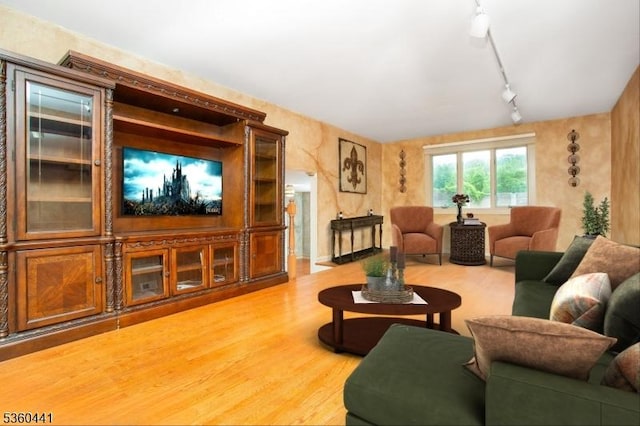 60 Queens Rd, Rockaway Twp, NJ 07866 - living room with track lighting and light wood-type flooring