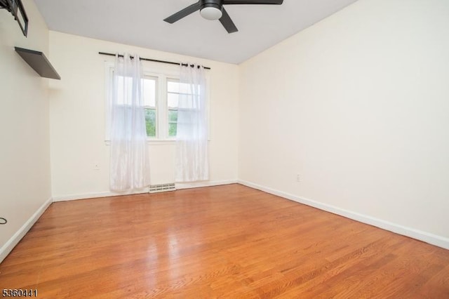 60 Queens Rd, Rockaway Twp, NJ 07866 - empty room with ceiling fan, wood finished floors, and baseboards