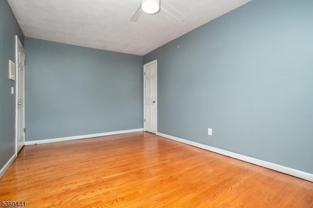 60 Queens Rd, Rockaway Twp, NJ 07866 - unfurnished room with wood finished floors, ceiling fan, and baseboards