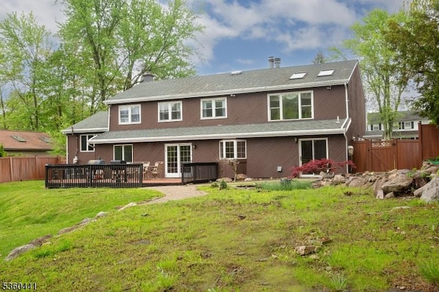 60 Queens Rd, Rockaway Twp, NJ 07866 - rear view of property with a chimney