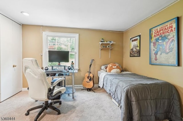 12 Beaumont Ter, West Orange Twp, NJ 07052 - bedroom featuring carpet floors, an office area, and baseboards