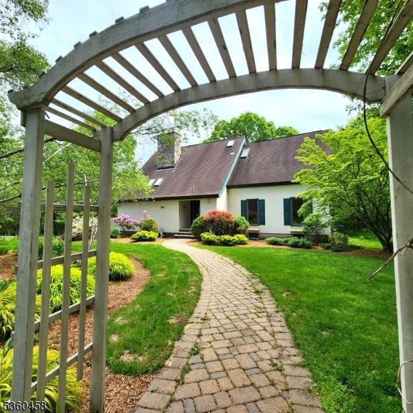 161 Neilson Rd, Wantage Twp, NJ 07461 - view of green lawn featuring a pergola