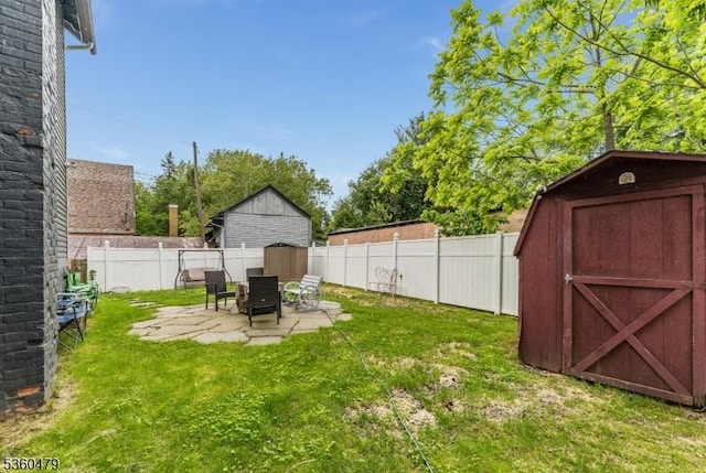 44 Main St, Califon Boro, NJ 07830 - fenced backyard with a storage shed and a patio area