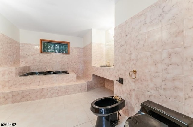 125 Free Union Rd, Liberty Twp, NJ 07823 - bathroom featuring tile walls and a bathtub