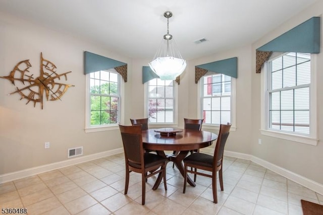 53 Patriots Way, Franklin Twp, NJ 08873 - dining area featuring baseboards and light tile patterned floors
