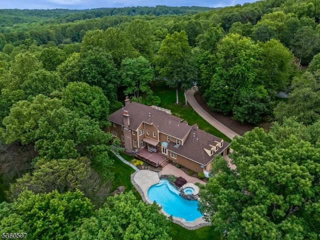 10 Beacon Hill Dr, Chester Twp, NJ 07930 - view of subject property featuring a heavily wooded area and a pool