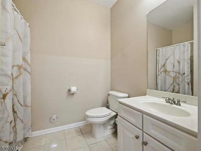 1007 Cunningham Ct Unit 1007, Belleville Twp, NJ 07109 - full bathroom featuring vanity, toilet, tile patterned floors, baseboards, and a shower with curtain