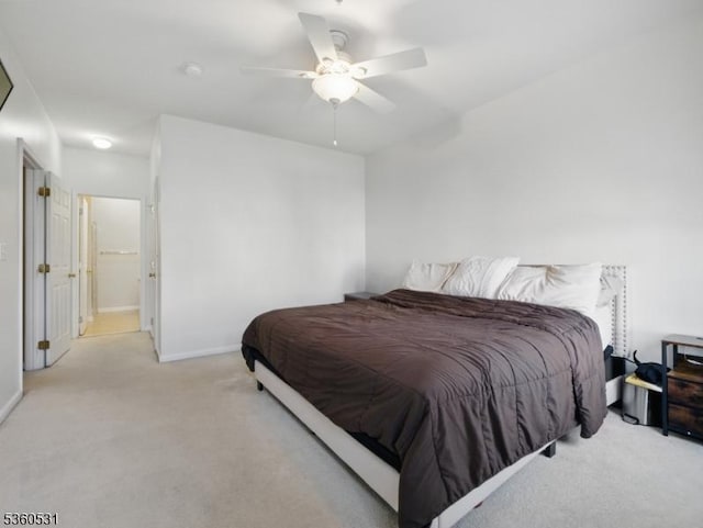 1007 Cunningham Ct Unit 1007, Belleville Twp, NJ 07109 - bedroom featuring light carpet, baseboards, and a ceiling fan