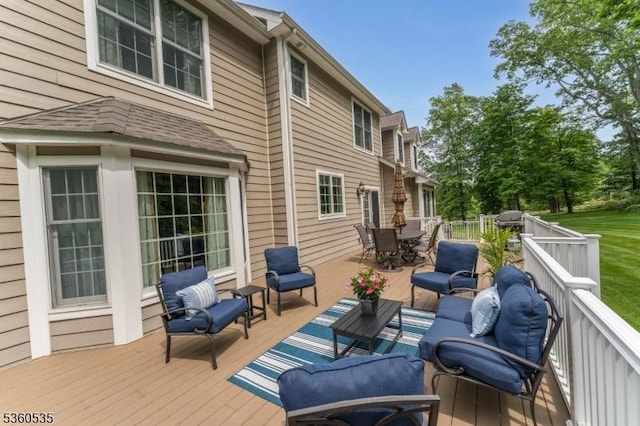 19 Britton Rd, Delaware Twp, NJ 08559 - deck featuring an outdoor hangout area, outdoor dining area, and area for grilling