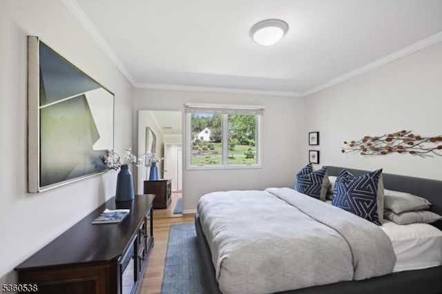 1 Colby Farm Rd, Chester Twp, NJ 07930 - bedroom featuring light wood finished floors and ornamental molding