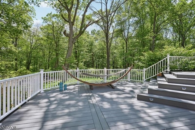 1 Colby Farm Rd, Chester Twp, NJ 07930 - view of deck