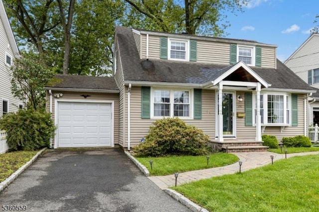 392 Park View Dr, Scotch Plains Twp, NJ 07076 - view of front of property with a garage, driveway, a front lawn, and a shingled roof